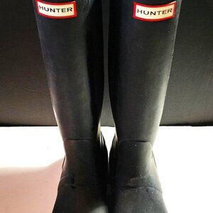 Hunter Women's Original Tall Black Back Adjustable Rain Boots